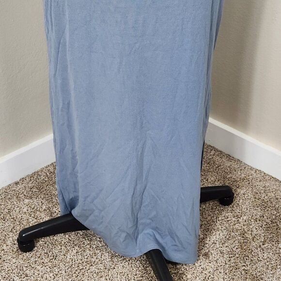 Wayf Mock Neck Midi Halter Dress Size XL Slate - Picture 3 of 13